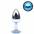 Metallic Anal Plug Diamond Blue Small